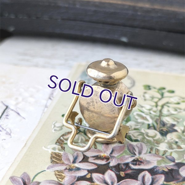 画像8: 赤ガラスのランタンブローチ (8)