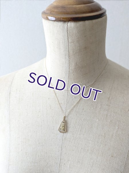 画像10: FIX バラのアールデコゴールドペンダント (10)