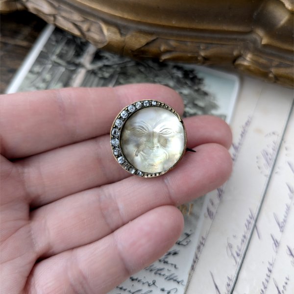 画像14: マンインザムーンとペーストガラスのブローチ (14)