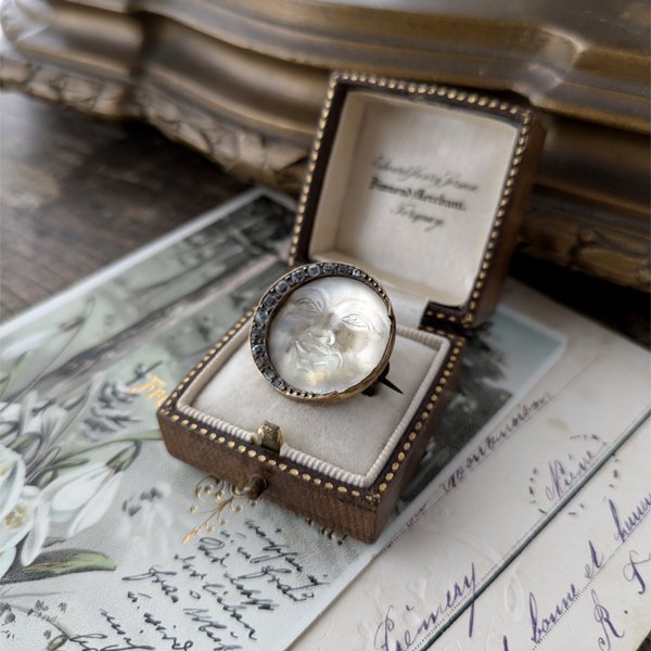 画像12: マンインザムーンとペーストガラスのブローチ (12)