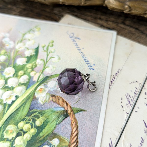 画像3: アメジストガラスのボールトップ (3)