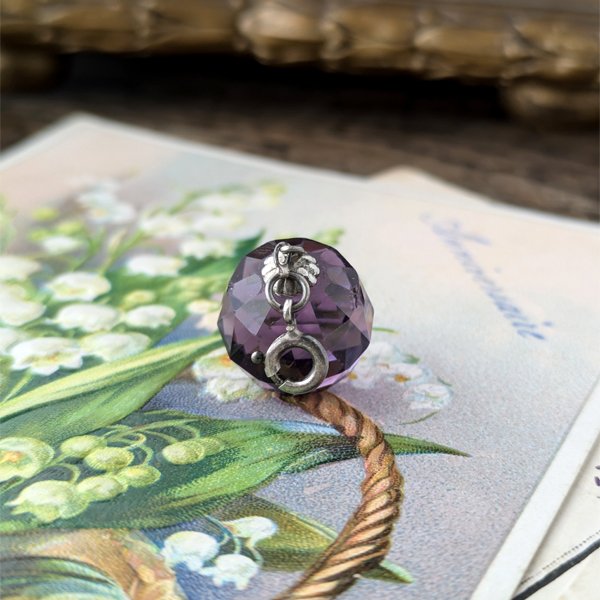 画像7: アメジストガラスのボールトップ (7)