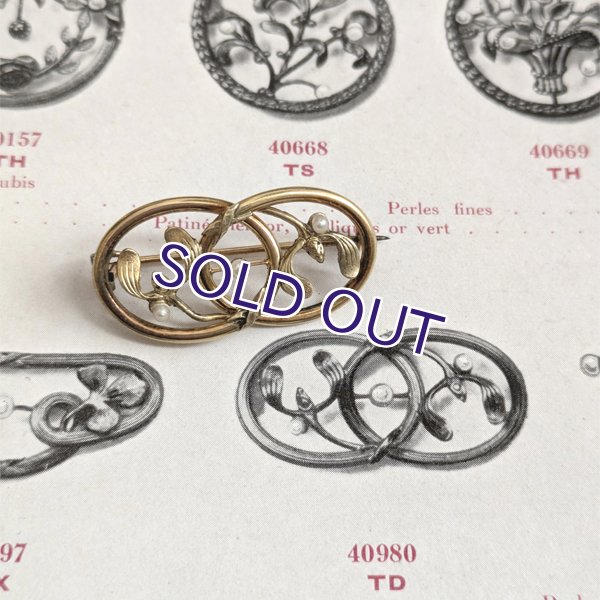 画像8: FIX ヤドリギとノットのゴールドブローチ (8)