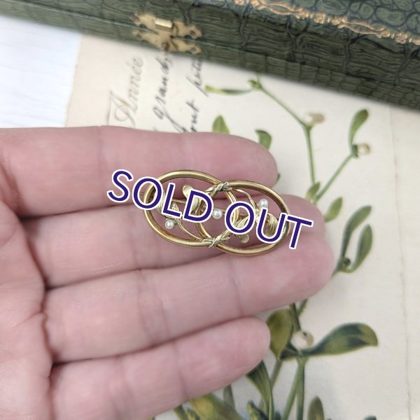 画像9: FIX ヤドリギとノットのゴールドブローチ (9)