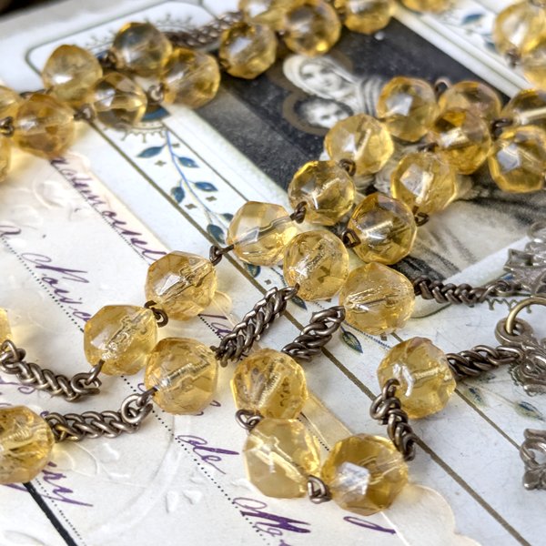 画像5: アンバーガラスのロザリオ (5)