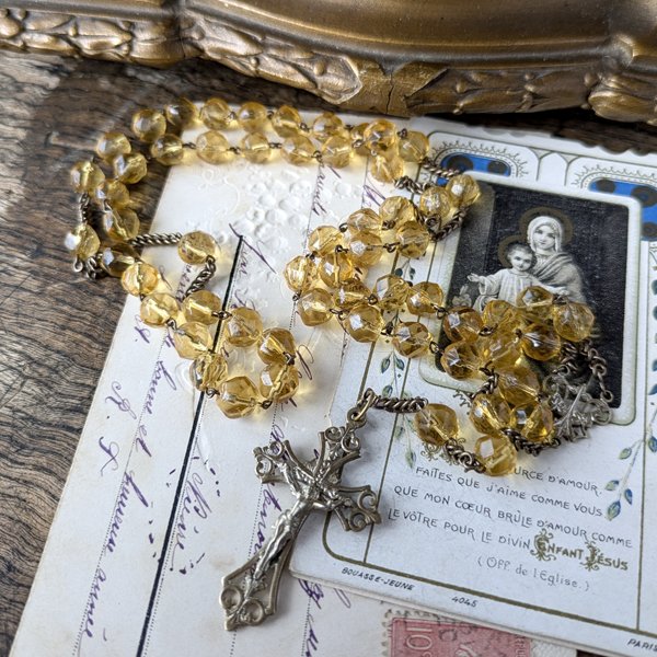 画像2: アンバーガラスのロザリオ (2)