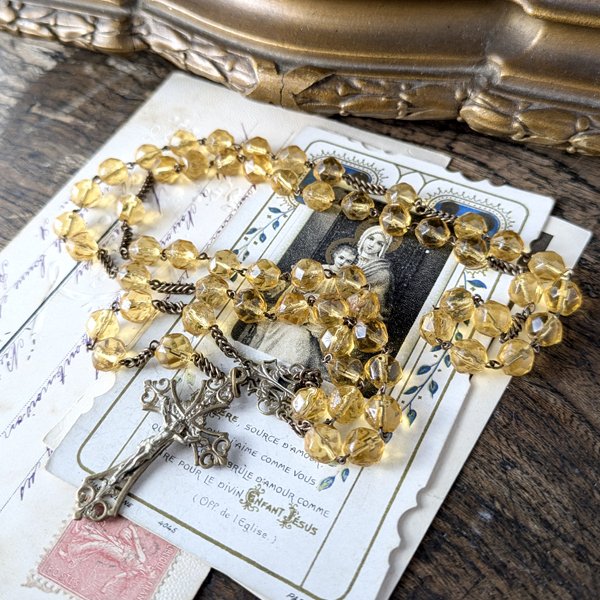 画像7: アンバーガラスのロザリオ (7)