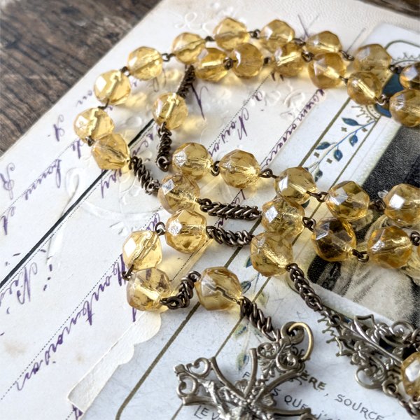 画像6: アンバーガラスのロザリオ (6)