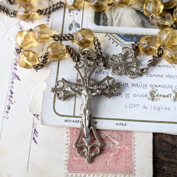 画像3: アンバーガラスのロザリオ (3)