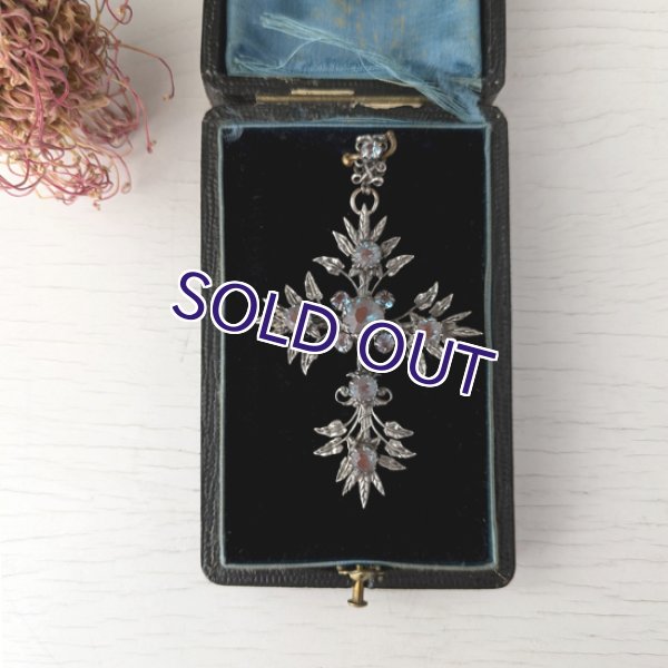 画像2: 麦の穂サフィレットクロスペンダント（BOX付） (2)