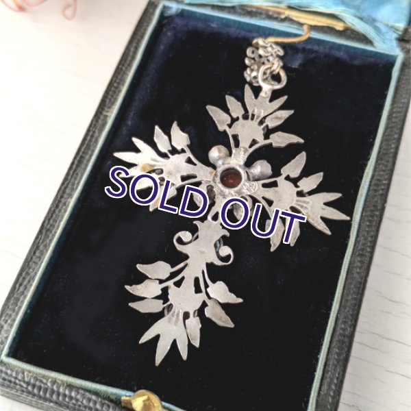 画像7: 麦の穂サフィレットクロスペンダント（BOX付） (7)