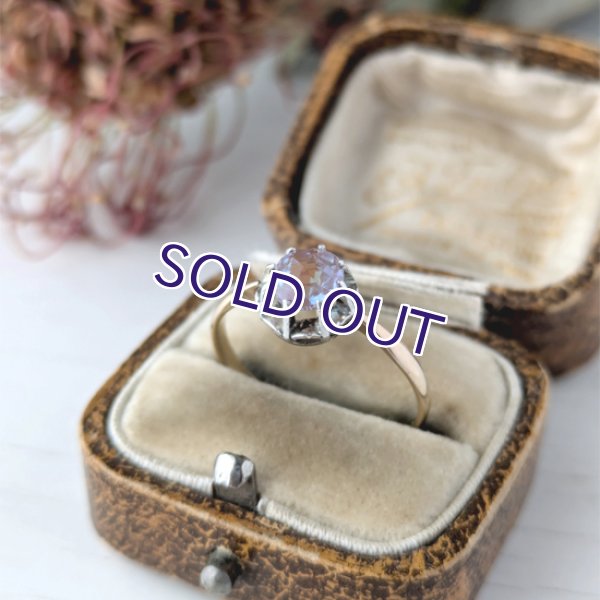 画像6: ローズカットサフィレットの一粒リング (6)