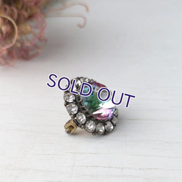 画像7: 蛍光アイリスガラスのデイジーブローチ (7)