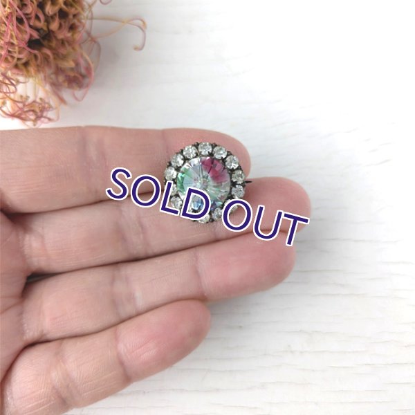 画像11: 蛍光アイリスガラスのデイジーブローチ (11)