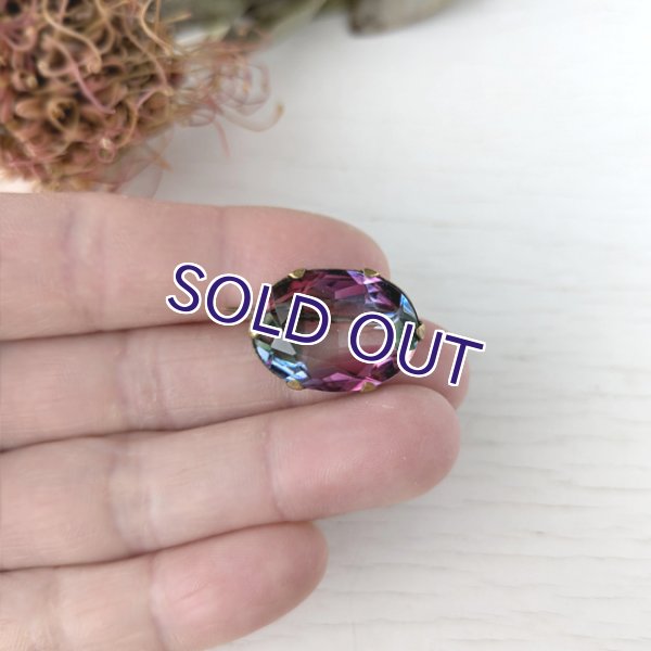 画像10: アイリスガラスのオーバル一粒ブローチ (10)