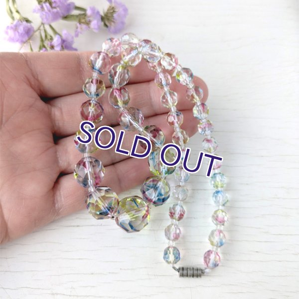 画像8: アイリスガラスのビーズネックレス (8)