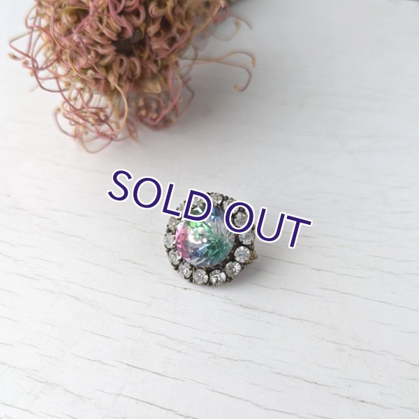 画像9: 蛍光アイリスガラスのデイジーブローチ (9)