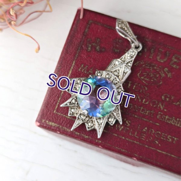 画像2: アイリスガラスのシューティングスターペンダント (2)