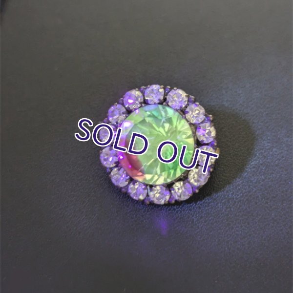 画像10: 蛍光アイリスガラスのデイジーブローチ (10)