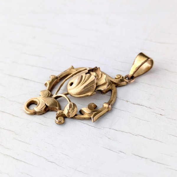 画像4: FIX チューリップのアールヌーヴォーペンダント (4)