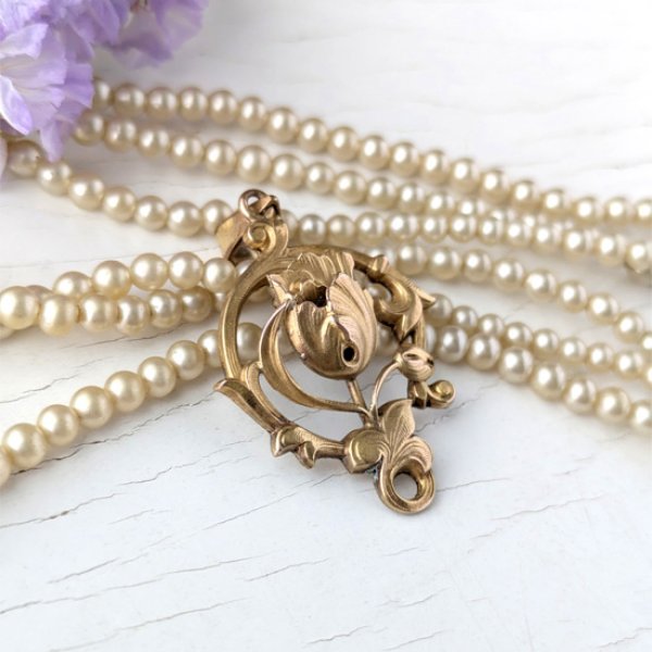 画像3: FIX チューリップのアールヌーヴォーペンダント (3)