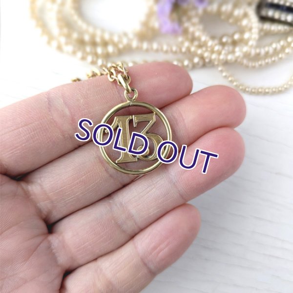 画像9: FIX『13』のゴールドペンダント（チェーン付） (9)