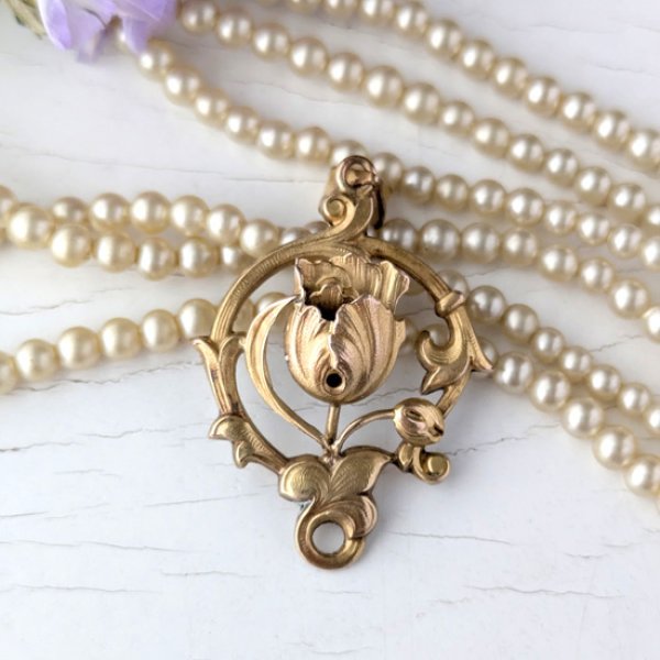 画像2: FIX チューリップのアールヌーヴォーペンダント (2)