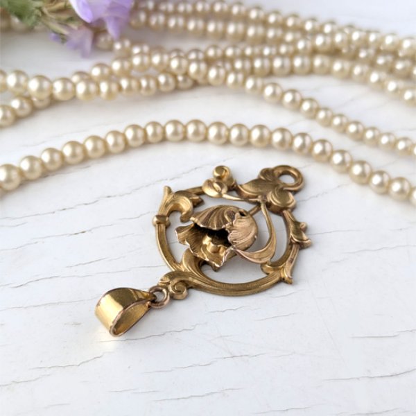 画像5: FIX チューリップのアールヌーヴォーペンダント (5)