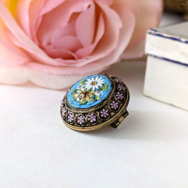 画像5: ラウンドマイクロモザイクブローチ (5)