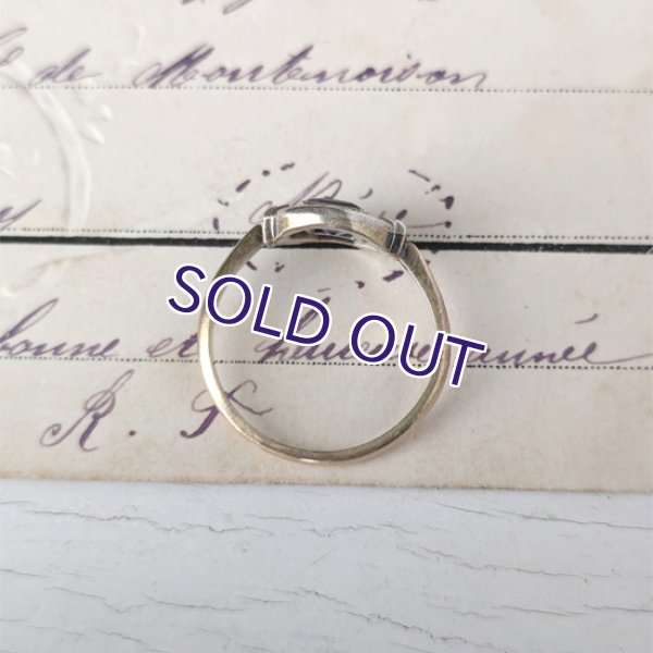 画像3: FIX ブルーガラスのアールデコリング (3)