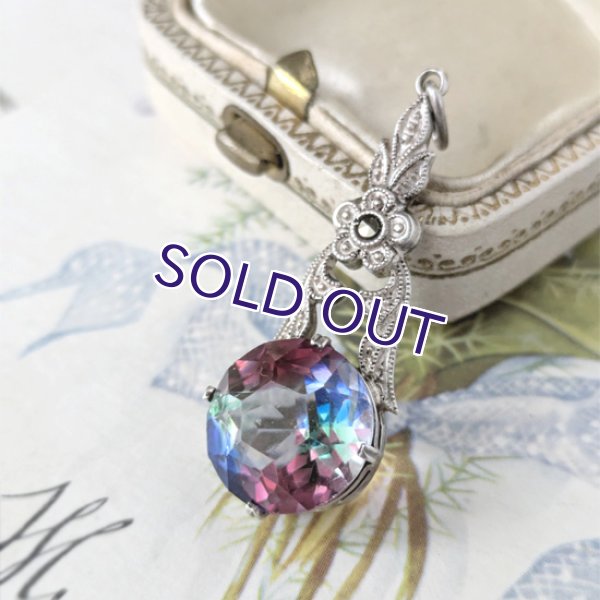 画像6: アイリスガラス小花のペンダント (6)