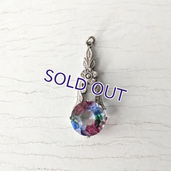 画像2: アイリスガラス小花のペンダント (2)