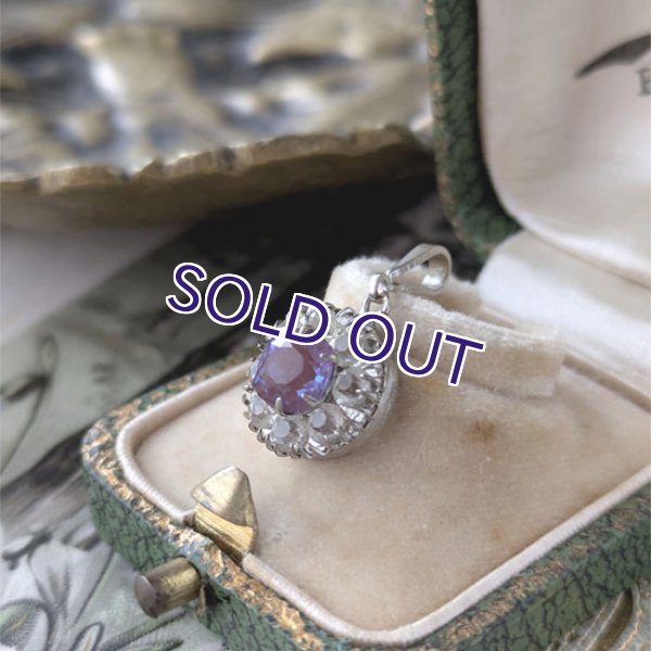 画像11: 濃色サフィレットの小さなデイジーペンダント (11)