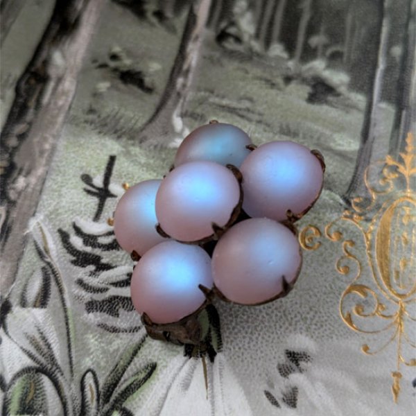 画像8: 艶消しサフィレットのフラワーブローチ (8)