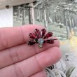 画像12: サフィレットと赤ガラスのファンブローチ (12)