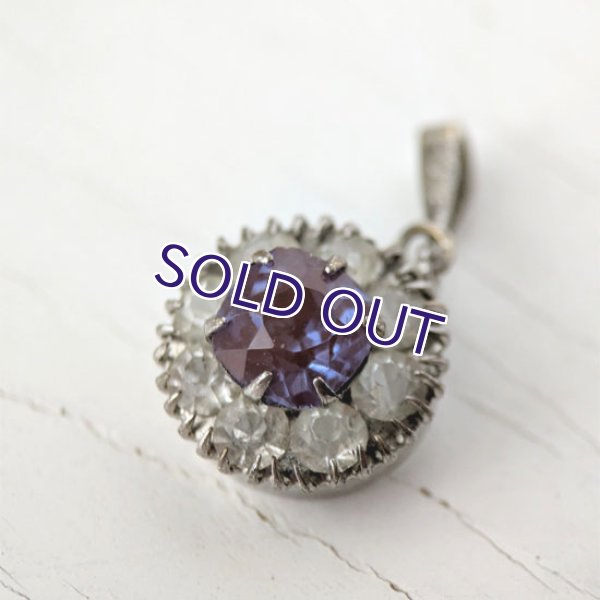 画像3: 濃色サフィレットの小さなデイジーペンダント (3)