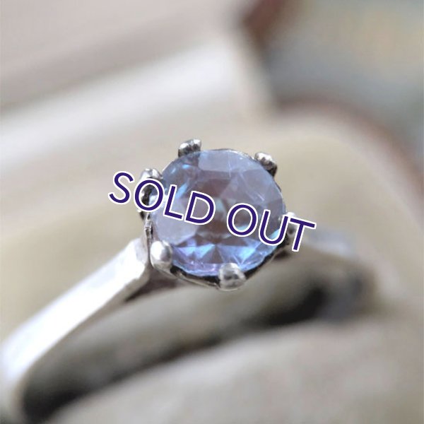 画像1: ローズカットサフィレットの小さなリング (1)